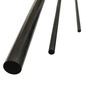– Round Carbon Fiber Rod - 2mm X 1000mm – Pultruded Round Solid Rod - Black Matte Finish - Pure Solid Carbon Fibre Round Tube shafts - for RC Planes-Drones, Boat DIY Craft Projects