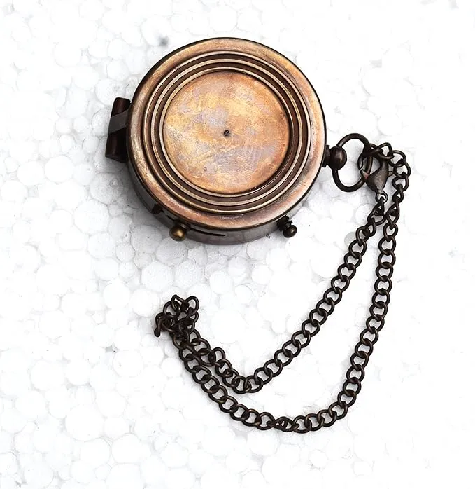 '-Thoreau's Go Confidently Graduation Gift for him, Camping Compass with Leather Pouch Boating Hiking Religious Gifts, Missionary Gifts Keepsake. Confirmation Gift Direction Compass