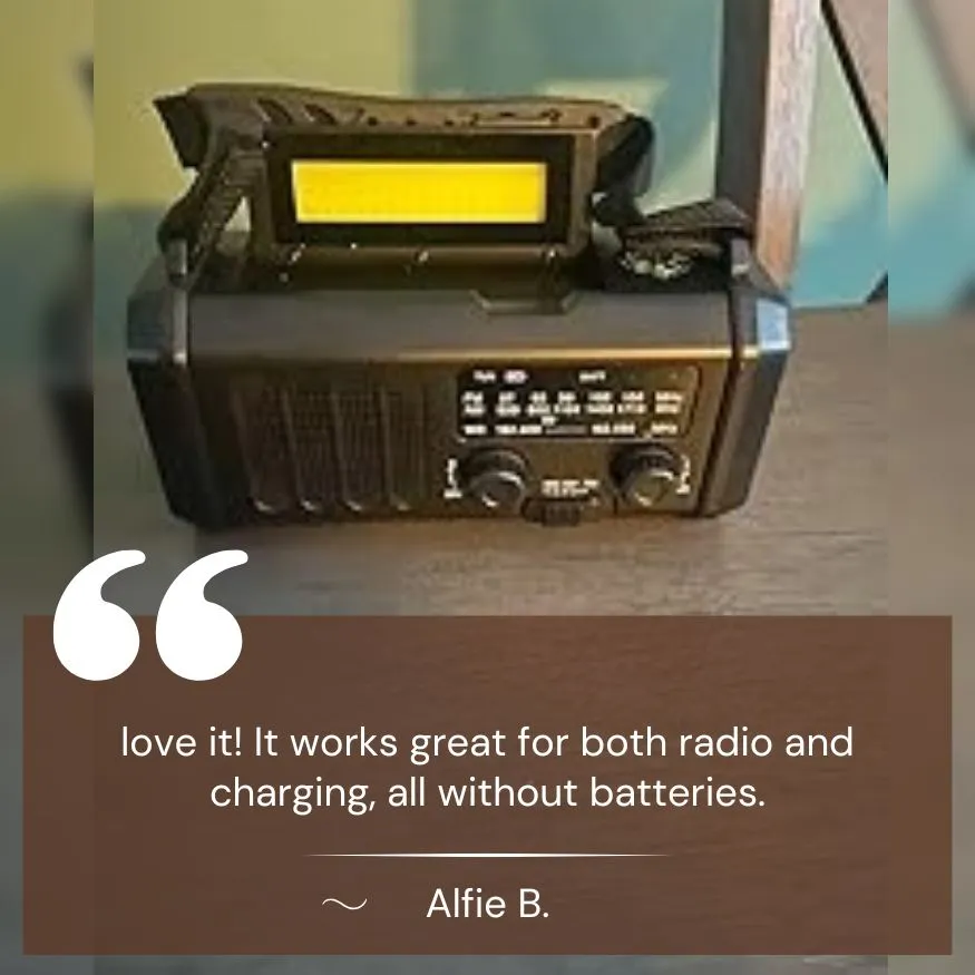 10,000 mAh Powerbank Wind-Up Radio