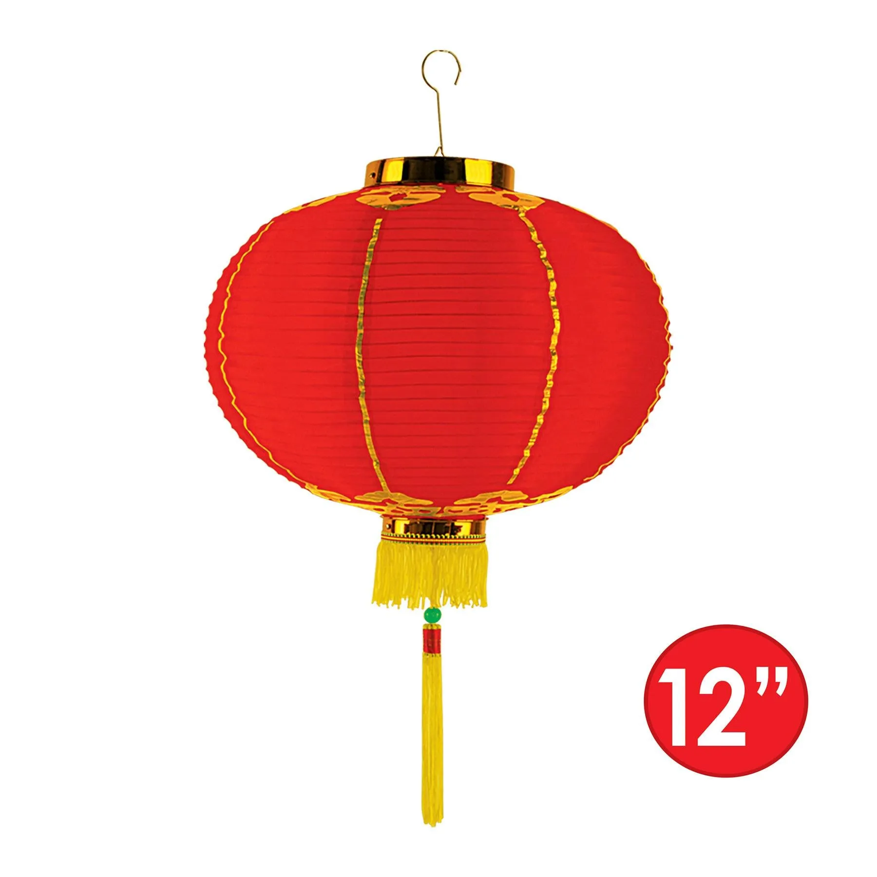 12 Inch-Good Luck Party Lantern with Tassel