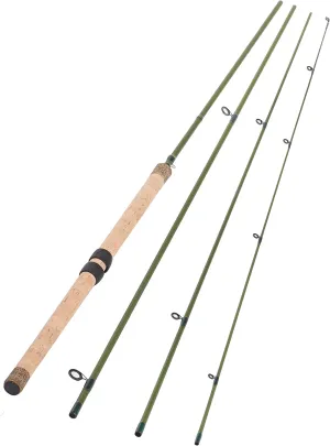13ft 4 Pieces Carbon Fiber Sections Centerpin Float Fishing Rod Wooden Handle Steelhead Fishing Light LINE WT 6-10lbs