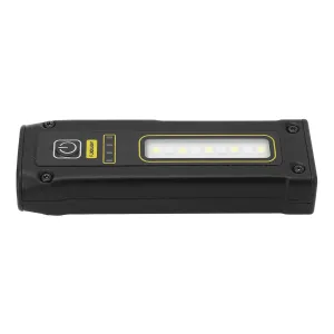 1500mAh Magnetic Flashlight, Black Flashlight Spot Light Magnet Suction IPX4 Waterproof Rechargeable Warning Flashlight 1500mAh, Handheld Flashlights