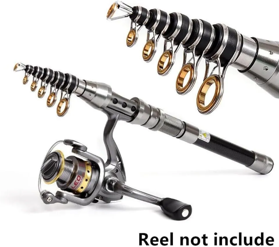 1.5M 1.8M 2.1M 2.4M Telescopic Rock Fishing Rod High Carbon Fiber Spinning Rods