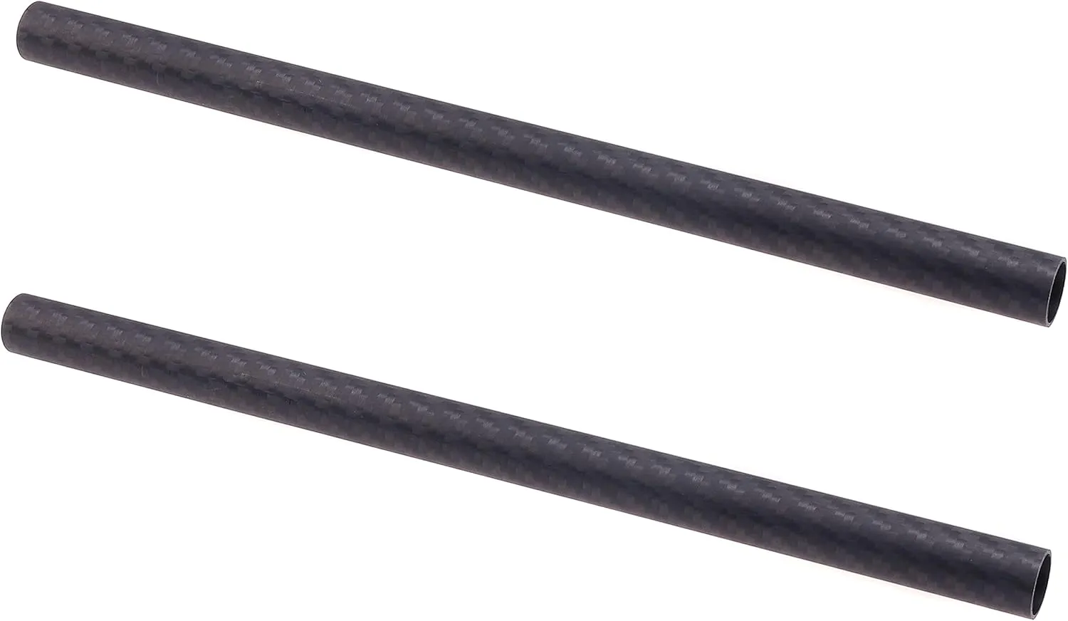 16 Inch 15mm Carbon Fiber Rod for 15mm Rail Rod Support System Matte Box Follow Focus - Pack of 2