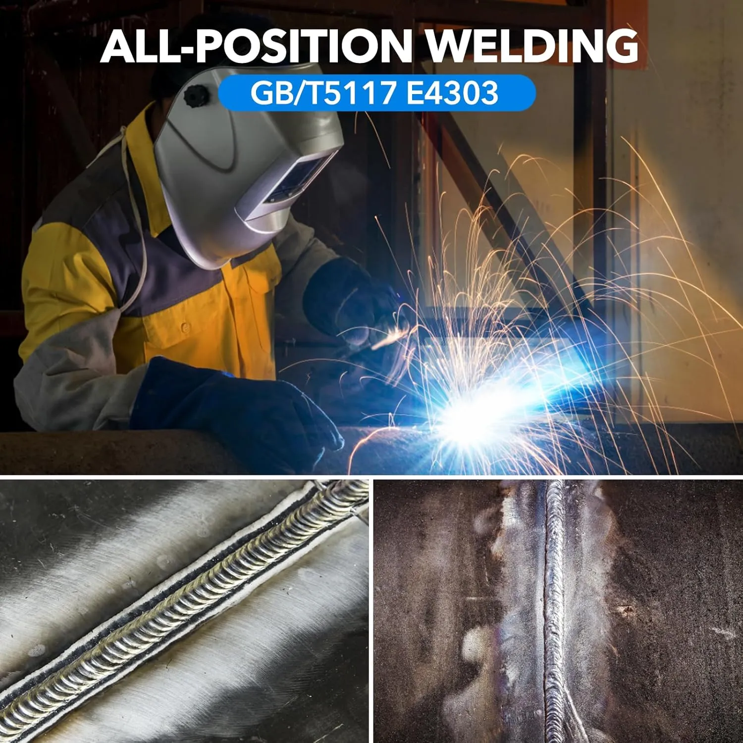 1/8" Stick Welding Electrode Rods J422 Carbon Steel Welding Rod for Welding Machine 4.5LB