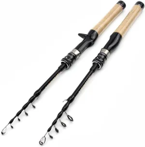 1.98m Carbon Telescopic Fishing Rod ul Power Ultralight Travel Spinning Casting Rods