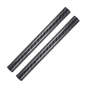 1Pair Diameter 15mm Follow Focus Rig Cage Rod Rail System for Camera Camcorder Photo Studio Accessories Carbon Fiber Tube(1Pair 150mm Bright)