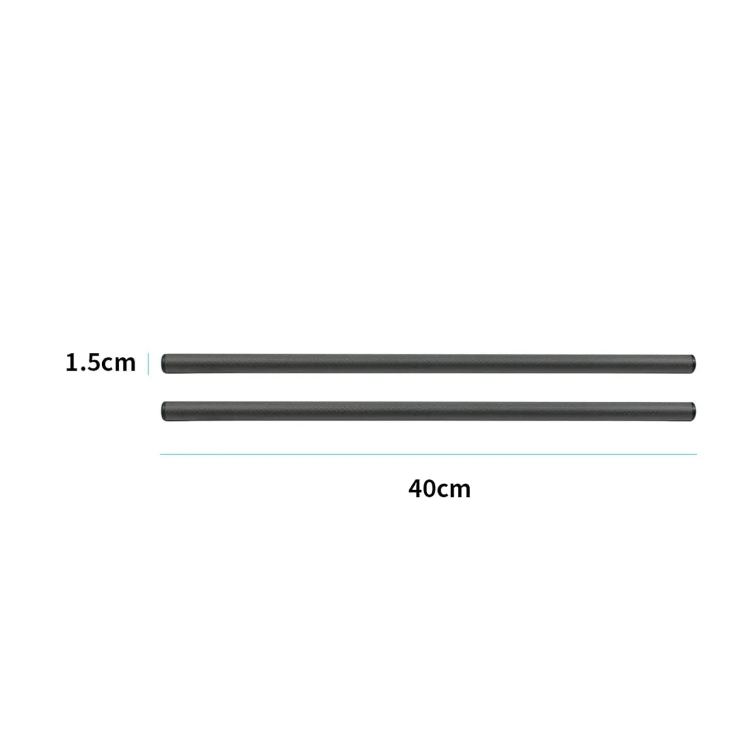 1Pair Diameter 15mm Follow Focus Rig Cage Rod Rail System for Camera Camcorder Photo Studio Accessories Carbon Fiber Tube(1Pair 150mm Bright)