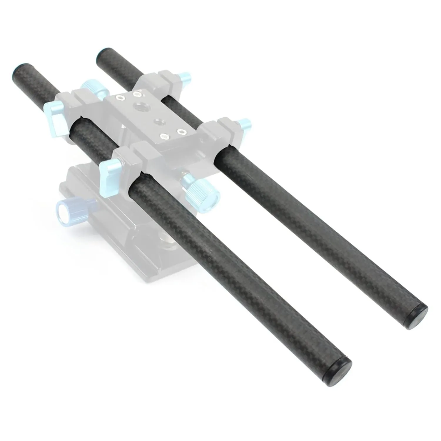 1Pair Diameter 15mm Follow Focus Rig Cage Rod Rail System for Camera Camcorder Photo Studio Accessories Carbon Fiber Tube(1Pair 150mm Bright)