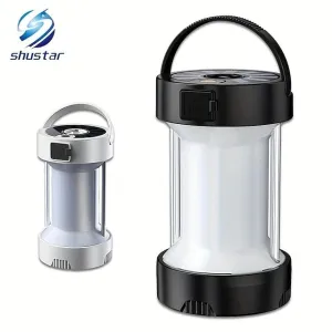 1pc USB Solar Camping Light with Magnet Work Light, 4 Lighting Modes Rechargeable Powerful Flashlight with18650 Battery
