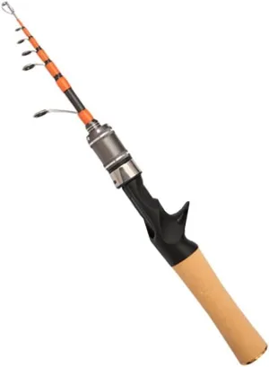 1Pcs Telescopic Fishing Rod, Telescopic Casting and Spinner Fishing Rods, UL Carbon Fiber Telescopic Fishing Rod 1.5m Spinner Casting Horse Mouth Rod 2-6lb Line Weight 7 Sections