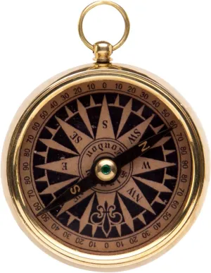2 inch Antique Style Working Compass with Black and Gold Dial