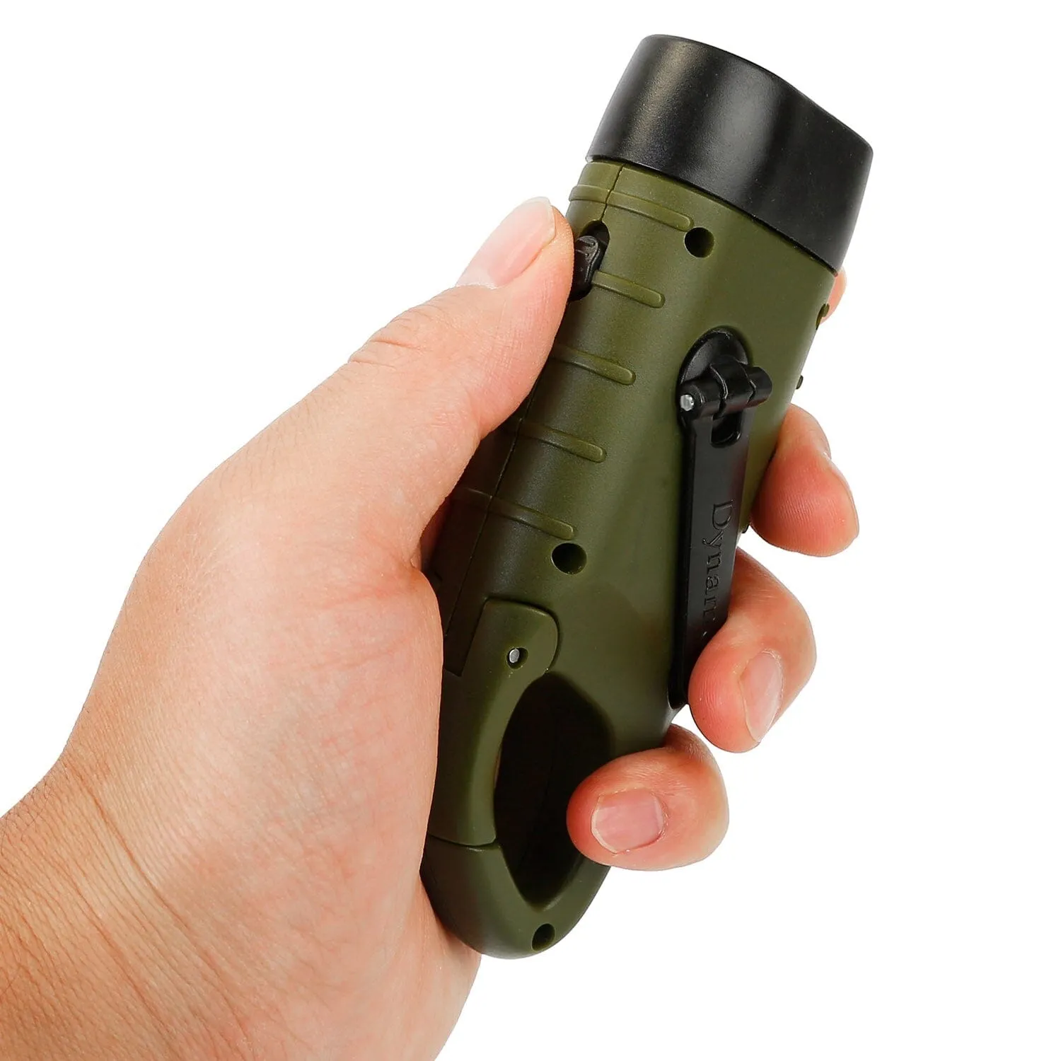 2-Pack: Hand Crank Solar Powered Flashlight