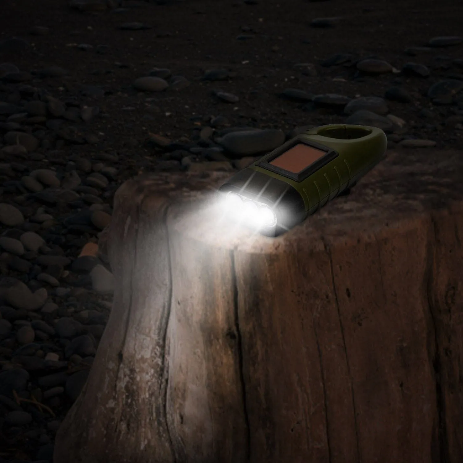 2-Pack: Hand Crank Solar Powered Flashlight