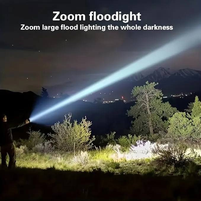 2 Pack Rechargeable Flashlights High Lumens, Super Bright LED Flashlight with 7 Lighting Modes, Waterproof Powerful Handheld Flash Light for Home, Outdoor, Camping, Emergency