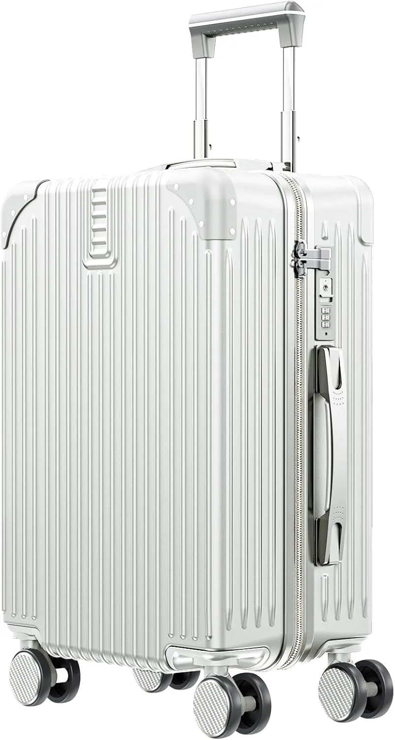 20 Inch Carry on Luggage Carry-on with Cup Holder & USB Port, Luggage with Airline Approved TSA Lock, Softside Lightweight carry on luggage 22 x 14 x 9 airline approved 360° Spinner Double Wheels