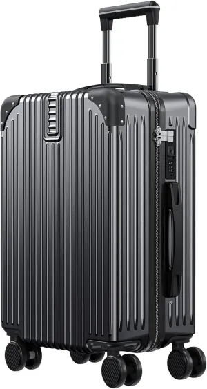 20 Inch Carry on Luggage Carry-on with Cup Holder & USB Port, Luggage with Airline Approved TSA Lock, Softside Lightweight carry on luggage 22 x 14 x 9 airline approved 360° Spinner Double Wheels