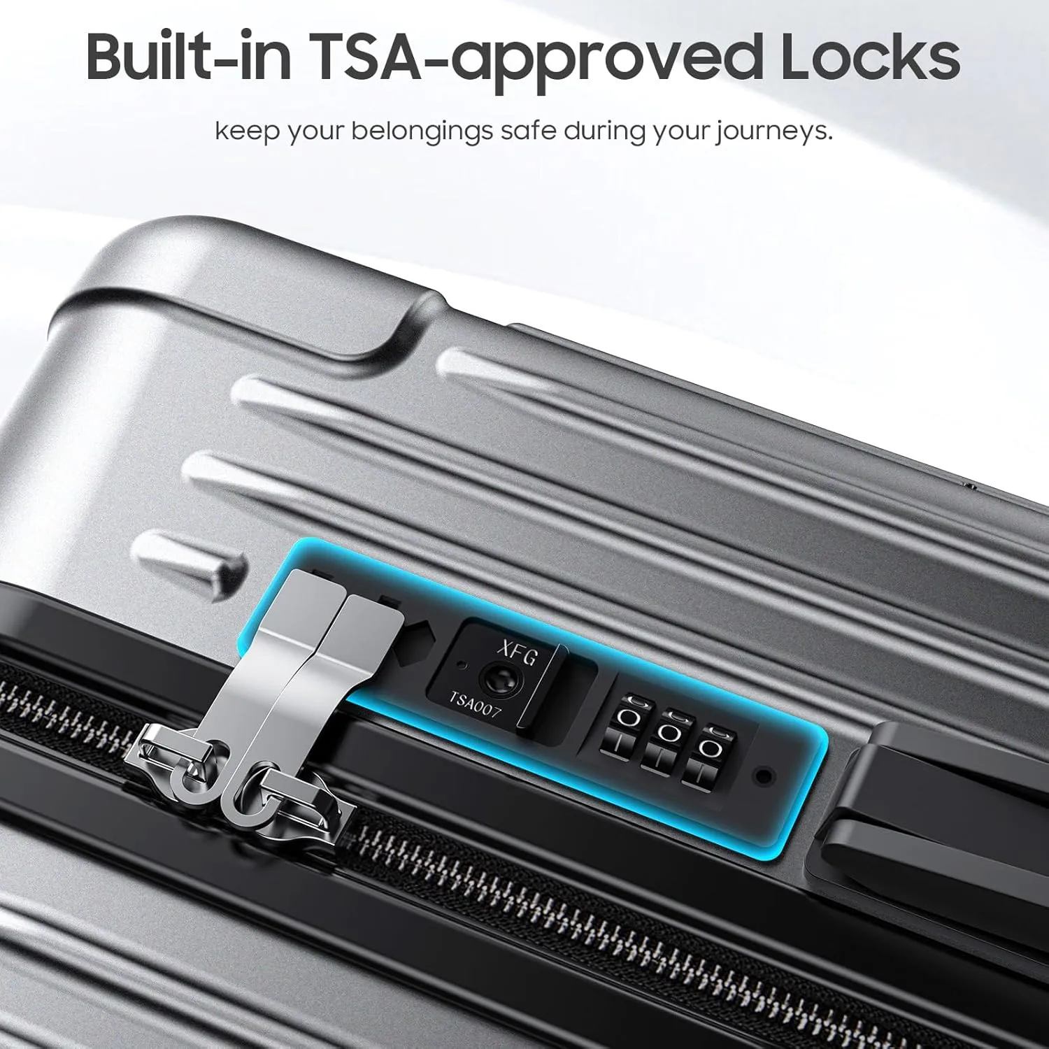 20 Inch Carry on Luggage Carry-on with Cup Holder & USB Port, Luggage with Airline Approved TSA Lock, Softside Lightweight carry on luggage 22 x 14 x 9 airline approved 360° Spinner Double Wheels