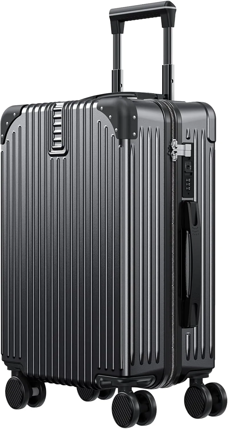 20 Inch Carry on Luggage Carry-on with Cup Holder & USB Port, Luggage with Airline Approved TSA Lock, Softside Lightweight carry on luggage 22 x 14 x 9 airline approved 360° Spinner Double Wheels