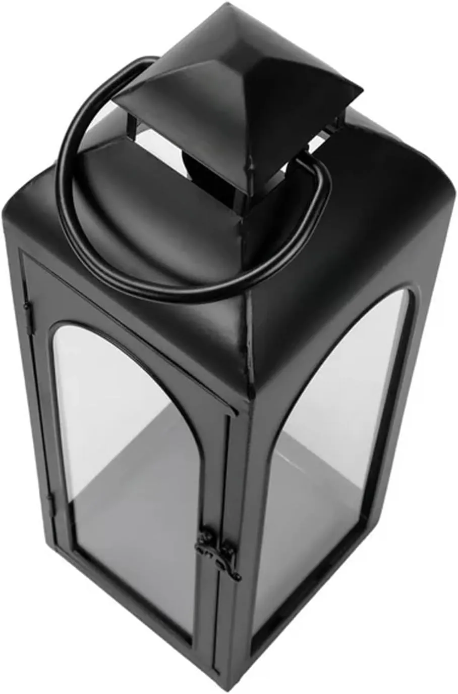 20-Inch Metal and Tempered Glass Candle Lantern - Premium Outdoor Lantern, Decorative Lanterns with Handcrafted Design for Patio, Garden & Indoor Decor