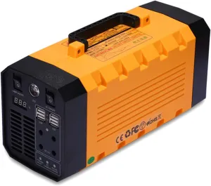 288Wh 500W Portable Power Station Solar Generator Rechargeable Backup Lithium Battery with AC/DC/USB Output Flashlight for CPAP Camping Travel Laptop,220V