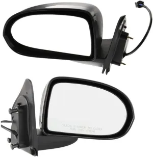 2pcs Left & Right Driver & Passenger Side Textured Power Non-Heated Operate Manual Folding Exterior Door Rear View Mirror for Jeep for Compass 2007-2013 (2) Mirrors 5115042AG SET-JP32ER