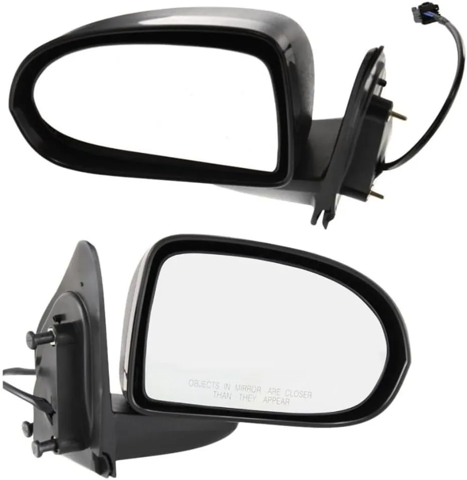 2pcs Left & Right Driver & Passenger Side Textured Power Non-Heated Operate Manual Folding Exterior Door Rear View Mirror for Jeep for Compass 2007-2013 (2) Mirrors 5115042AG SET-JP32ER