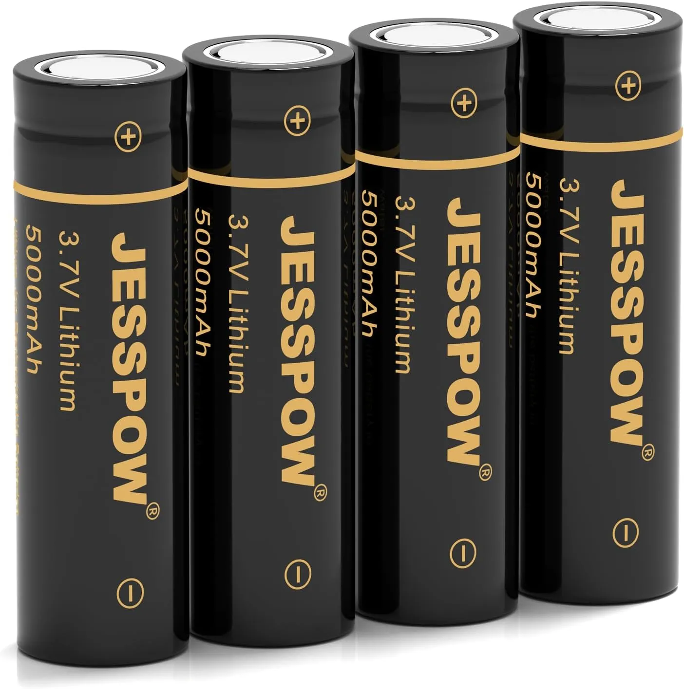 4 Pack 21700 3.7 V Rechargeable Batteries, 21700 Battery 5000mAh Flat Top Li-ion Batteries for Flashlight, Headlamps, etc