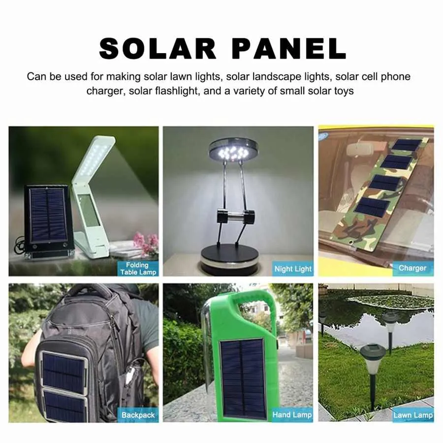 5PCS Solar Outdoor Power Photovoltaic Panels