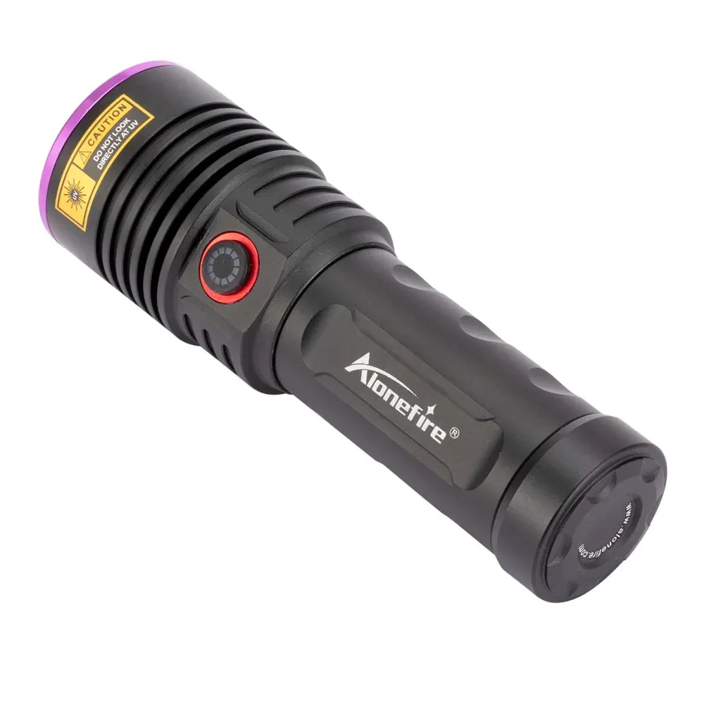 60W High Power UV Blacklight Flashlight 365nm Rechargeable for Stain Detection, Ore, Money, Scorpion, Fluorescent Curing, Pet Marker