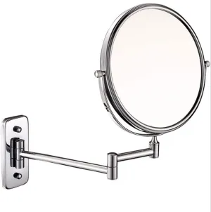 8 Inches Wall Mounted Makeup Mirror, Double Sided 3X Magnification 360° Swivel Extendable Cosmetic Vanity Mirror for Bathroom Hotels,6inches(6inches)