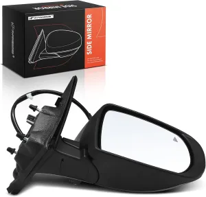 A-Premium Passenger Side Power Door Mirror - Compatible with Jeep Compass 2017-2022 - Heated Manual Folding Black Outside Rear View Mirror w/Turn Signal Blind Spot Detection