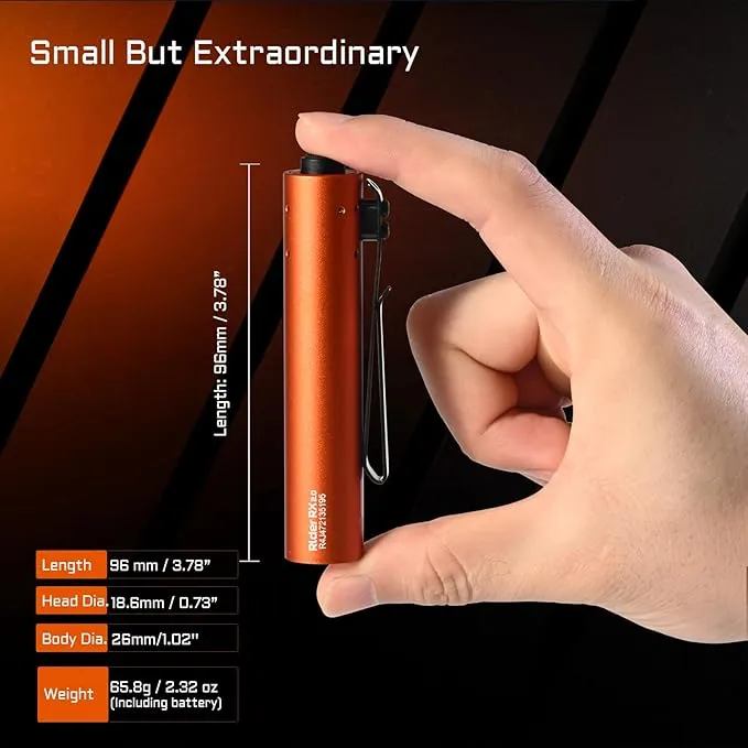 ACEBEAM Rider RX 1000 High Lumens EDC AA Flashlight Rechargeable, Pocket LED Flashlight with Clip, Super Bright Mini Flash Light, Small Powerful Flashlight for Camping, Emergency, Home