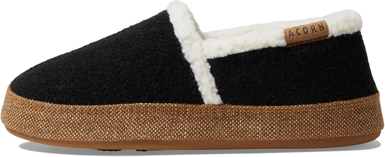 Acorn Women's All-Season Recycled Berber Madison Moc Slippers, Faux Fur Moc Toe, Solid, Bow, US Women's Size