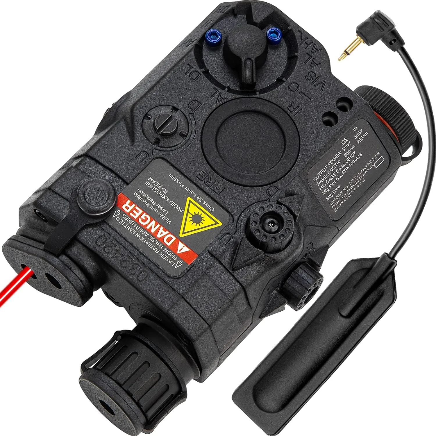 ACTIONUNION Airsoft PEQ-15 IR Laser   Visible Red Laser   White LED Flashlight