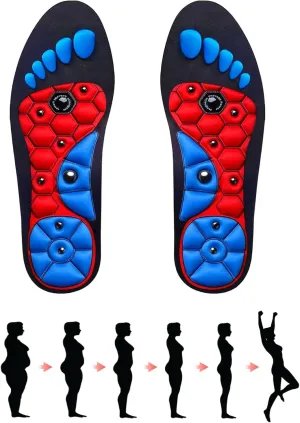 Acupressure Insole Steppers Insole for Men Orthopedic Insoles Arch Support Magnetic Insoles Insoles for Men or Women (8-11/Can be Tailored According to Personal Size)
