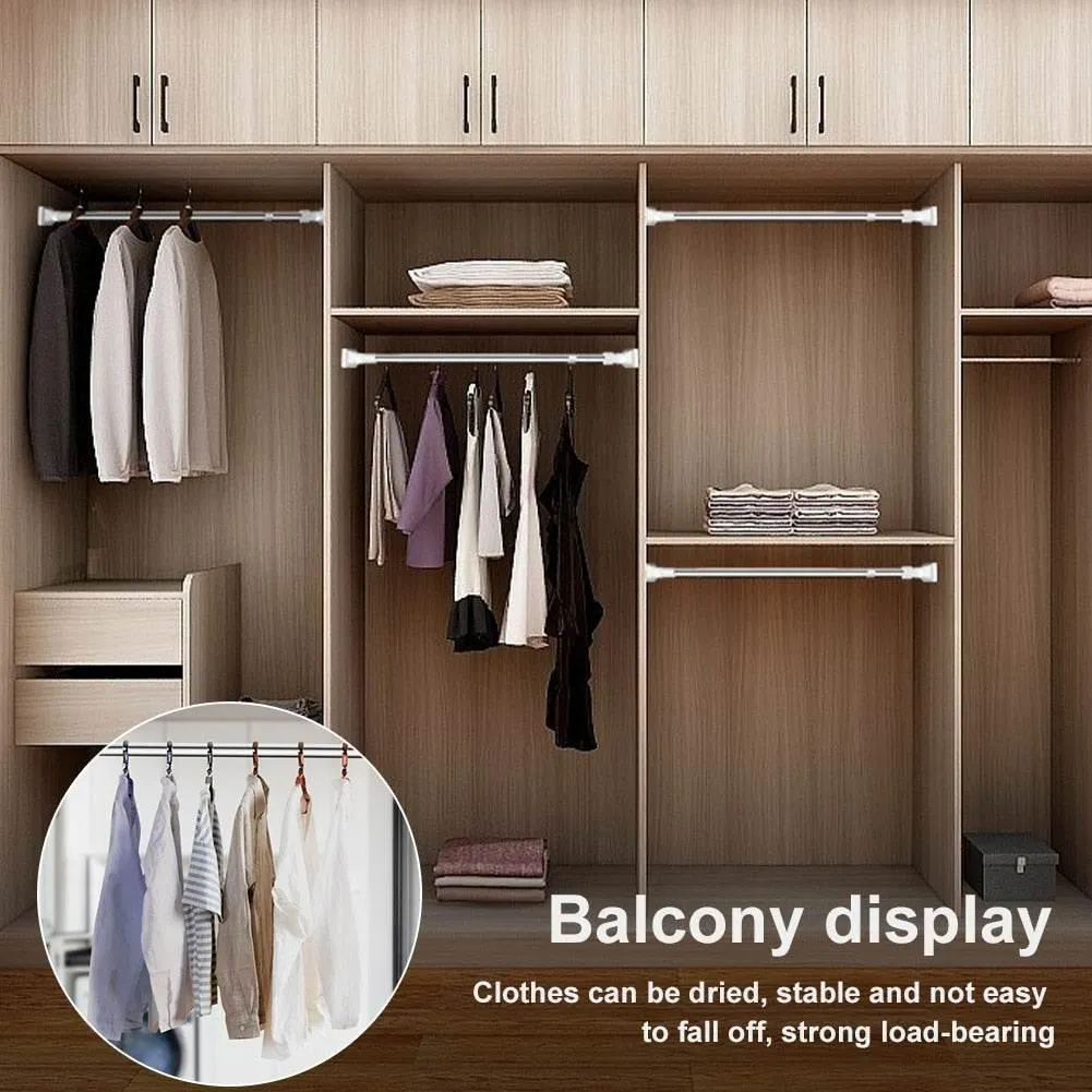Adjustable Telescopic Clothes Hanger Rod - Space Saver Organizer