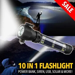 All in 1 Solar Power Emergency Flashlight