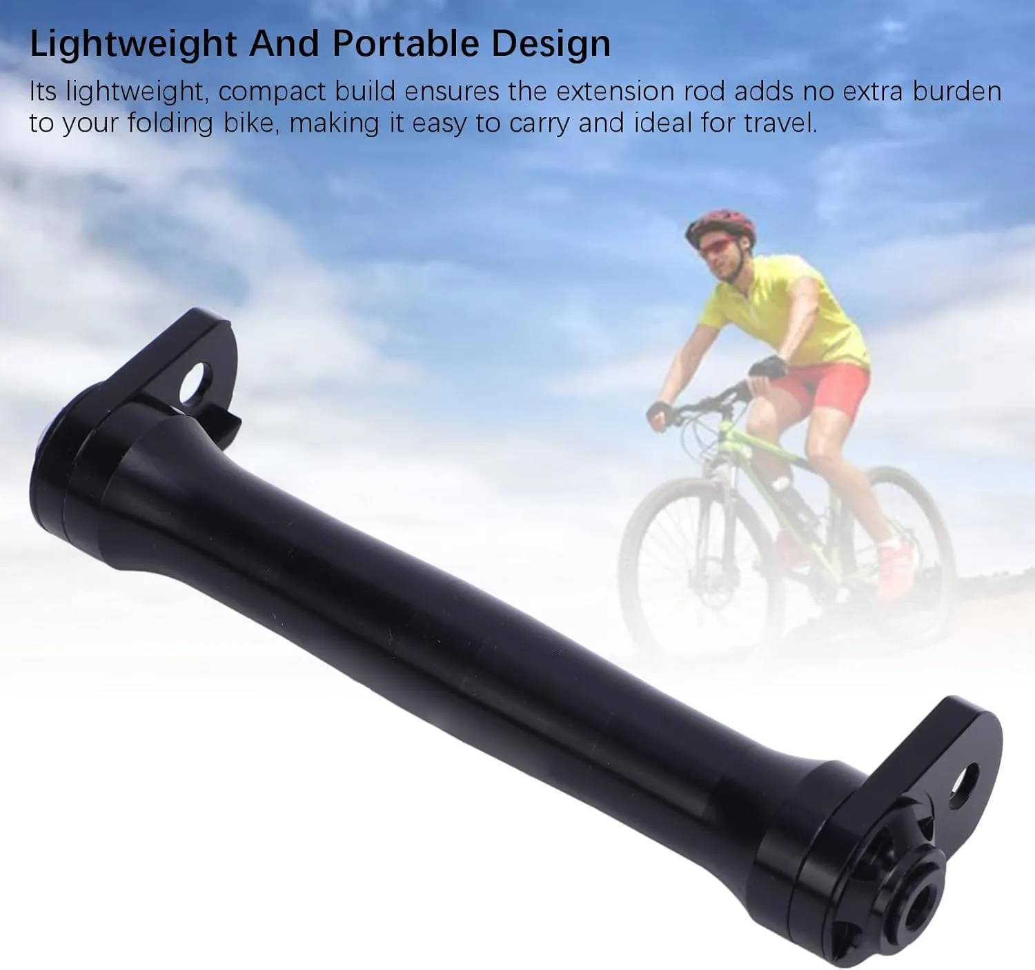 Aluminum Alloy Folding Bike Wheel Extension Rod, Telescopic Bar for Easy Bike Modification, Lightweight Upgrade Accessory