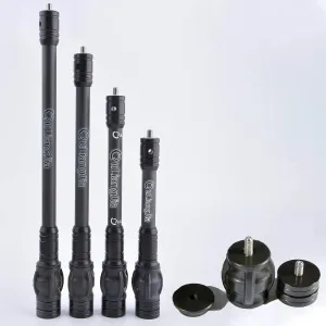 AMEYXGS Archery Bow Stabilizer 6" 8" 10" 12" Rod Balance Bar with Damping System and Weights Shock Absorber for Compound Bow Archery Accessory