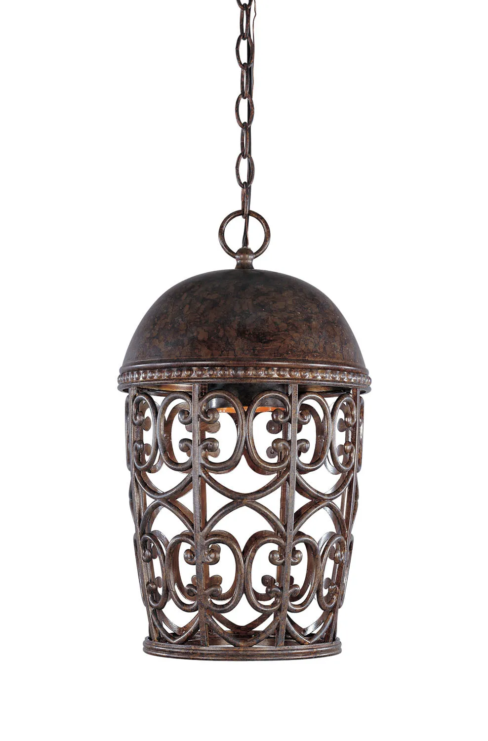 Amherst One Light Hanging Lantern in Burnt Umber