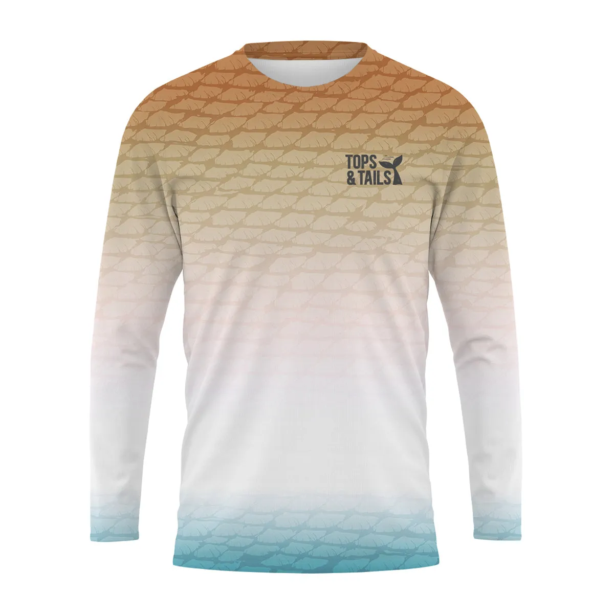 Anchor with Compass Long Sleeve UPF 50 Performance Shirt - Made in the USA
