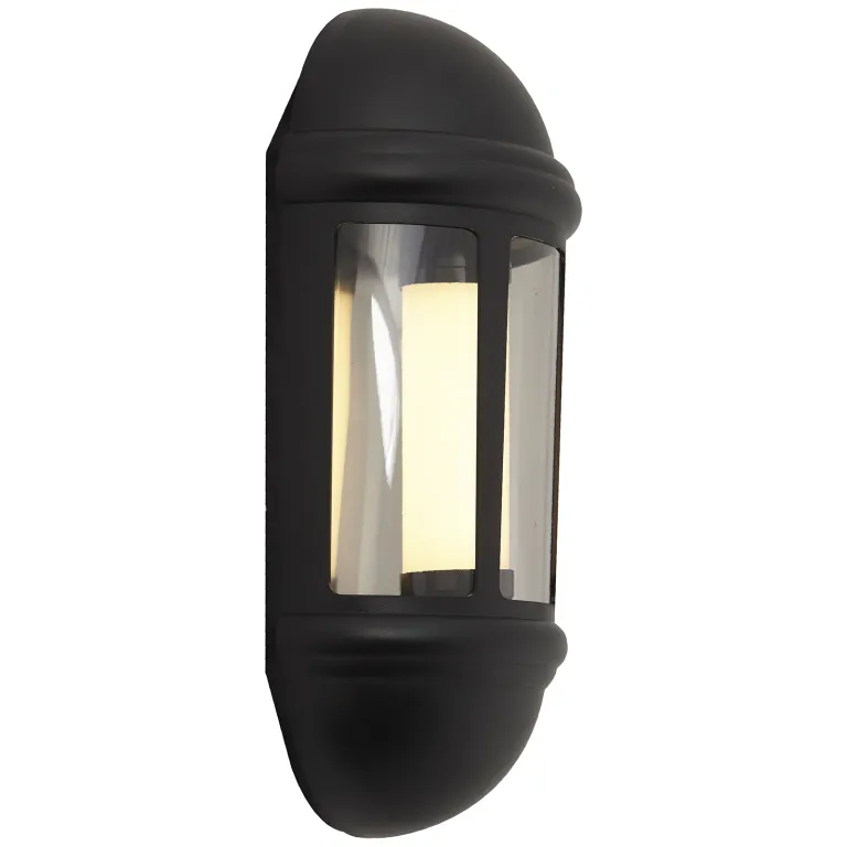 Ansell ALHLLED/BL Latina LED Half Lantern - Black