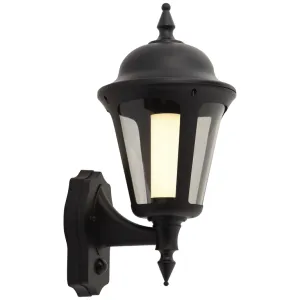 Ansell ALWLLED/PIR/BL Latina LED PIR Wall Lantern - Black