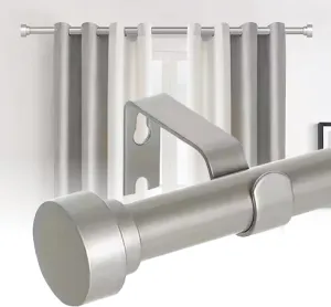 Antique Silver - Curtain Rod - Adjustable Rod 66-120 Inches| Telescopic & Heavy-Duty | EASY INSTALLATION |USA Small Business | Curtain Rods for Windows |