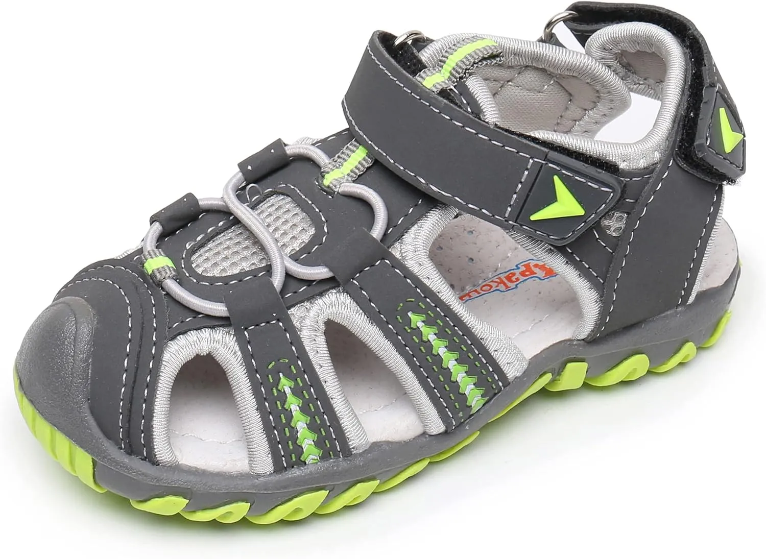Apakowa Kids Girls Soft Sole Closed Toe Sandals Summer Shoes with Arch Support (Toddler/Little Kid)