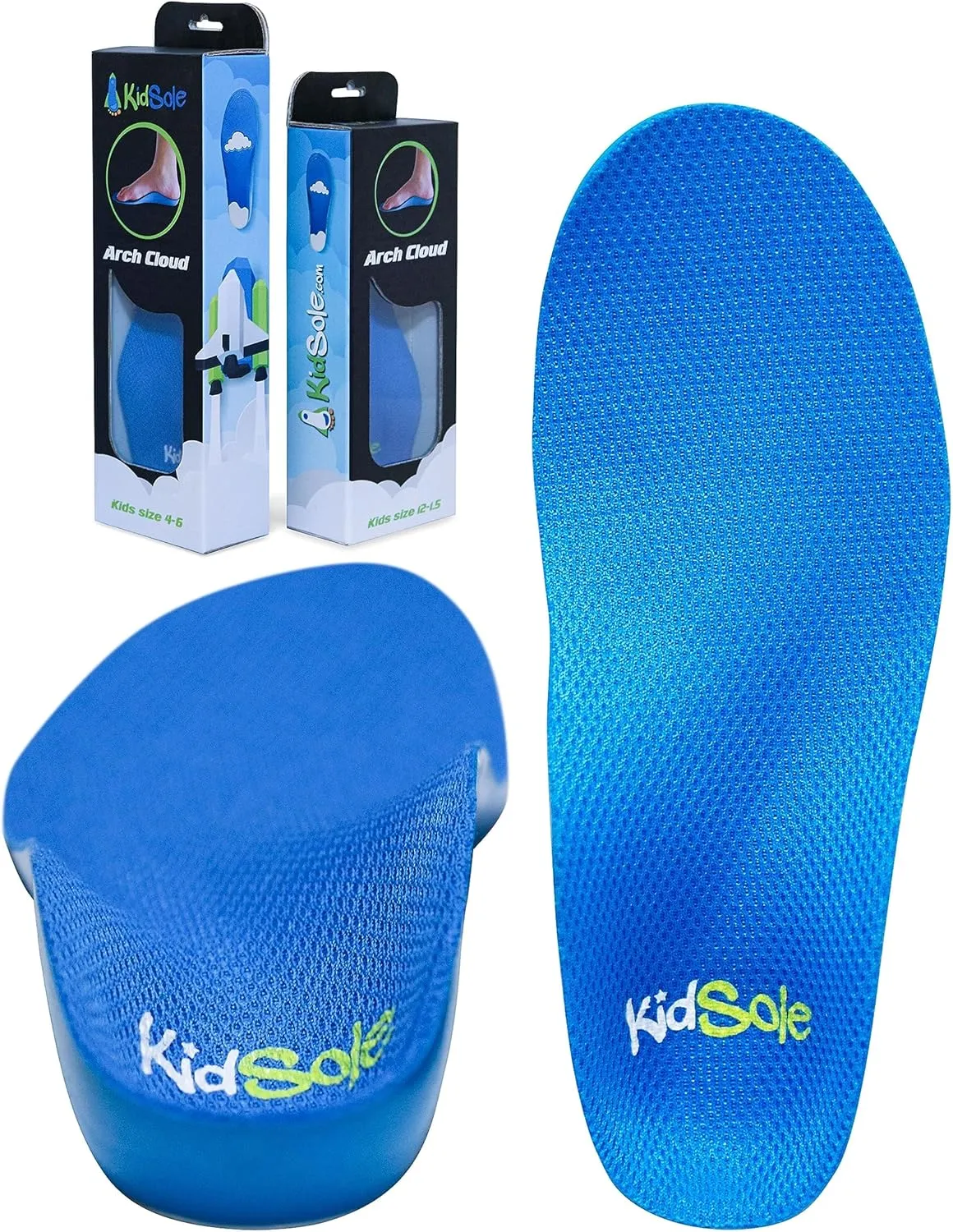 Arch Cloud Premium Grade Orthotic Insole by KidSole Lightweight Pronation & Supination Insole ((24 CM) Kids Size 4-6)