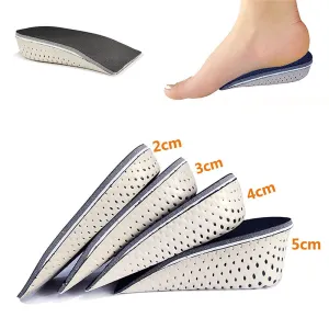 Arch Support Unisex 2-5 CM Invisible Heighten Sole Insole
