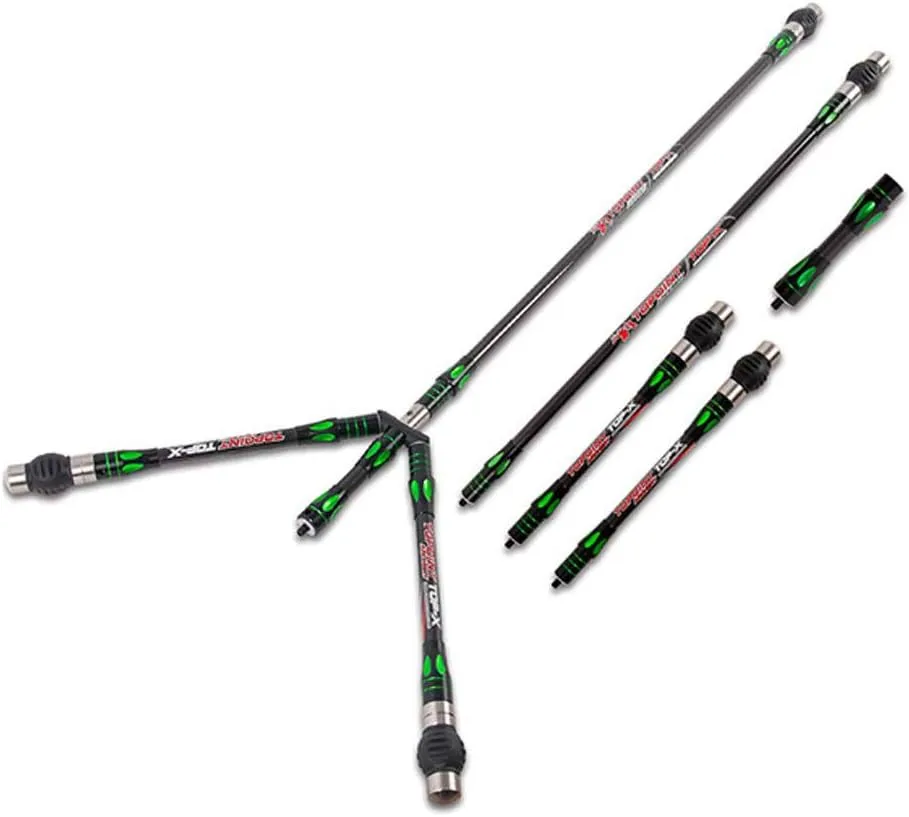 Archery Balance Bar Set Compound Bow Stabilizer System Include Main Rod Side Rod Extend Rod Carbon Bow Role Rod Kit Recurve Bow and Compound Bow Accessory for Hunting