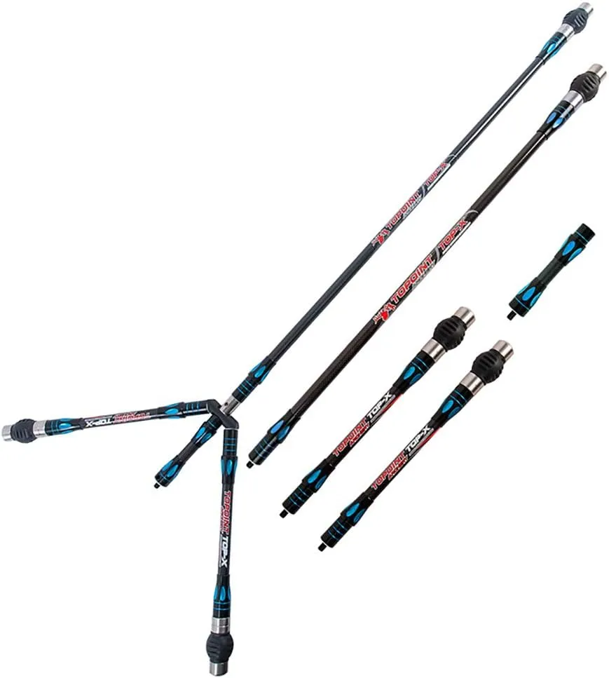 Archery Balance Bar Set Compound Bow Stabilizer System Include Main Rod Side Rod Extend Rod Carbon Bow Role Rod Kit Recurve Bow and Compound Bow Accessory for Hunting